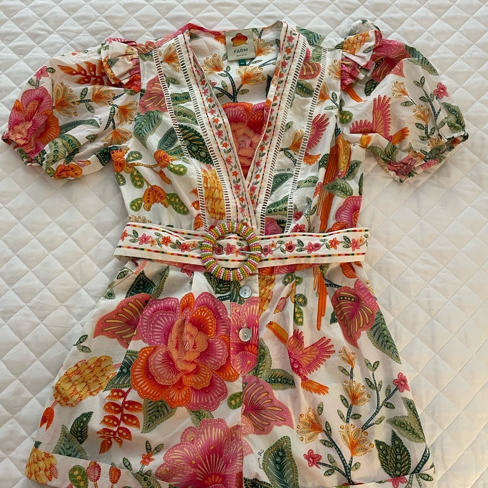 FARM Rio Macaw Bloom Cotton Romper (sold)